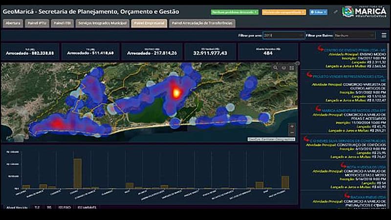 Aplicações WebGIS de Apoio à Gestão Municipal de Maricá — Imagem Geosistemas / Prefeitura Municipal de Maricá